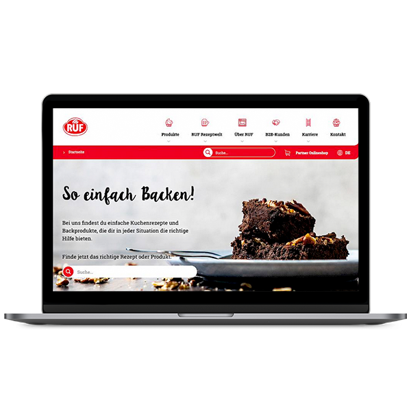 Corporate Website RUF Lebensmittel